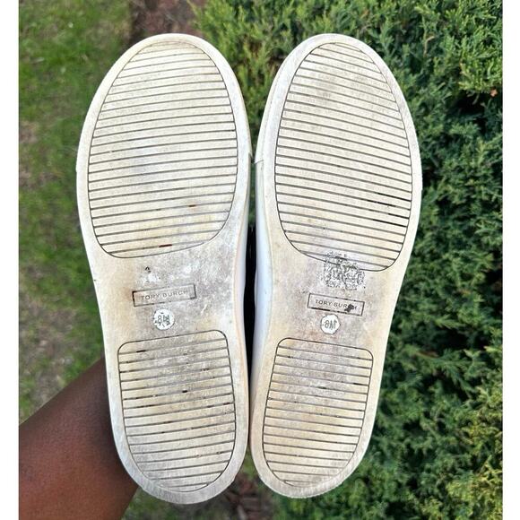 Tory Burch Women’s Lennon Laser Cut Perforated‎ Slip On Sneakers Size 8 Blue - Picture 7 of 17
